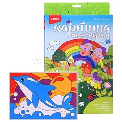 Картина по номерам для малышей Веселые картинки "Радостный дельфин"