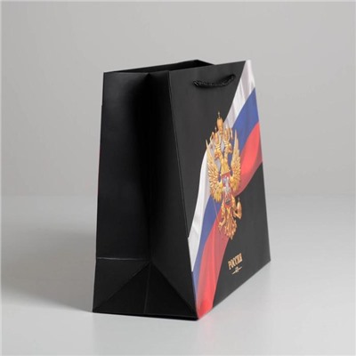 Пакет подарочный, упаковка, «Россия», 32 х 26 х 12 см