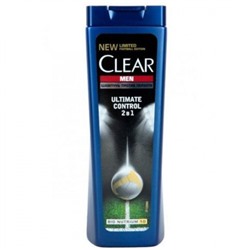 Шампунь для волос и бальзам-ополаскиватель Clear Men 2 в 1 Ultimate Control с аминокислотами против перхоти, 400мл