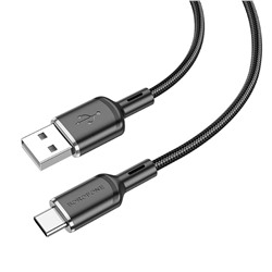 Кабель USB - Type-C Borofone BX90  100см 3A  (black)