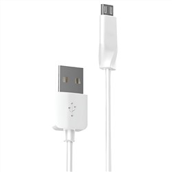 Кабель USB - micro USB Hoco X1 Rapid 2pcs (повр.уп)  100см 2,1A  (white)