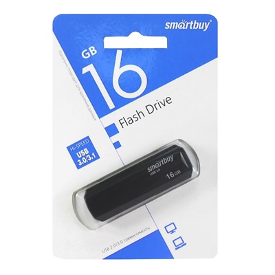 Флэш накопитель USB 16 Гб Smart Buy CLUE (black)