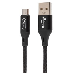 Кабель USB - micro USB SKYDOLPHIN S55V (повр.уп)  100см 2,4A  (black)