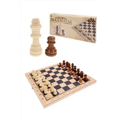 Шахматы деревянные (24х12х3 см), фигуры дерево, в коробке (Арт. ИН-9460)