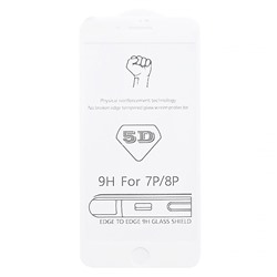 Защитное стекло Full Screen - 3D Flat для "Apple iPhone 7 Plus/iPhone 8 Plus" (white) (тех.уп.) (white)