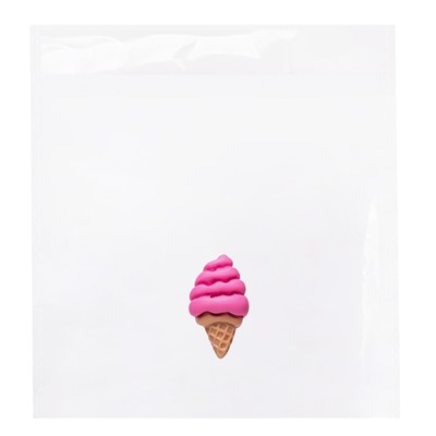 Наклейка - MiZi "Мороженое" 04 (pink/brown)