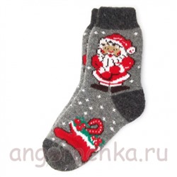 Теплые шерстяные носки с Дедом Морозом - 219.18