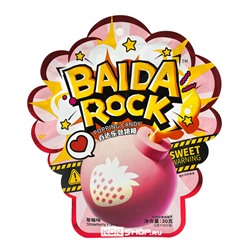 Карамель взрывная со вкусом клубники Popping Candy Baida Rock, Китай, 30 г Акция