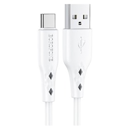 Кабель USB - Type-C Borofone BX48 (повр. уп)  100см 3A  (white)