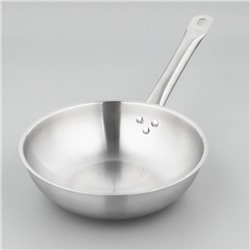 Сковорода-ВОК из нержавеющей стали LUXSTAHL, d=26 см, h=75 см, тройное дно, индукция