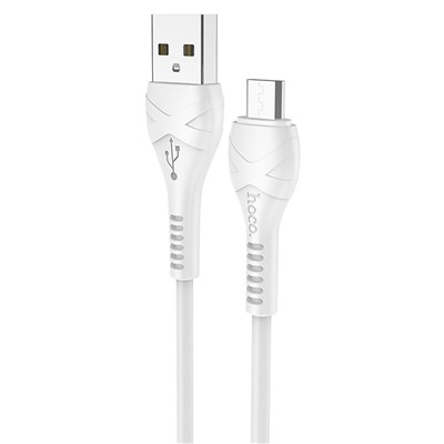Кабель USB - micro USB Hoco X37 Cool power (повр. уп)  100см 2,4A  (white)
