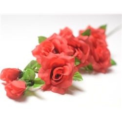 Искусственные цветы, Ветка розы 6 голов (1010237) (500) Цвет сиреневый