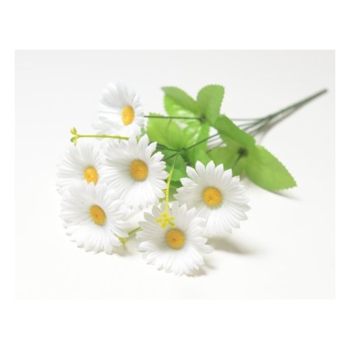Искусственные цветы, Ветка в букете ромашка 6 голов (1010237) белый за 5 шт Цвет белый
