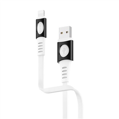 Кабель USB - Apple lightning Borofone BX35 Carib  100см 2,4A  (white)