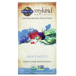 Garden of Life, MyKind Organics, мультивитамины для мужчин, 120 веганских таблеток