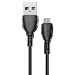 Кабель USB - micro USB Borofone BX51 (повр. уп)  100см 2,4A  (black)