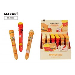Ручка шариковая автоматическая 10-ти цветная "HAMER" 0.7мм M-7730 Mazari
