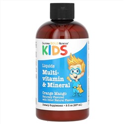California Gold Nutrition, Жидкие мультивитамины и минералы для детей, без спирта, натуральный апельсин и манго, 237 мл (8 жидк. Унций)