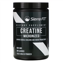 Sierra Fit, Micronized Creatine Powder, без ароматизаторов, 454 г (16 унций)