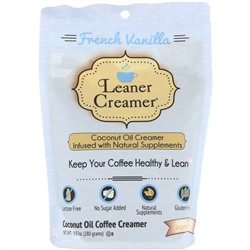 Leaner Creamer, Заменитель сливок для кофе из кокосового масла, французская ваниль, 280 г