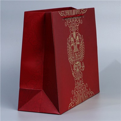 Пакет подарочный, упаковка, «Россия с тобой», 32 х 26 х 12 см