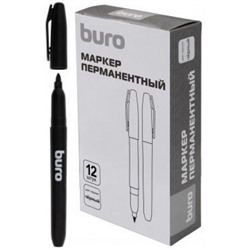 Маркер перманентный 1 мм Line черный круглый (1489636) BURO