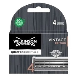 Кассеты для бритвы Schick (Wilkinson Sword) QUATTRO Titanium VINTAGE EDITION (4шт)