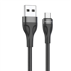 Кабель USB - micro USB Borofone BX61 (повр. уп)  100см 2,4A  (black)