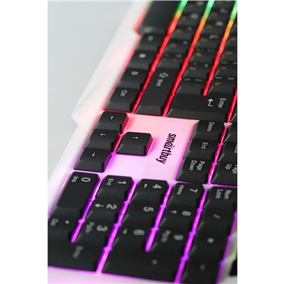 Клавиатура Smart Buy SBK-333U-WK ONE мембранная игровая с подсветкой USB (white/black)