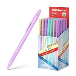 Ручка шариковая R-301 Pastel Stick синяя 0.7мм 55387 Erich Krause
