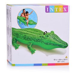 Надувной плот "Крокодил" с держ. (168х86см, от 3лет), 58546EU INTEX