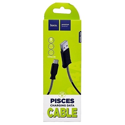 Кабель USB - micro USB Hoco X24 Pisces  100см 2,4A  (black)