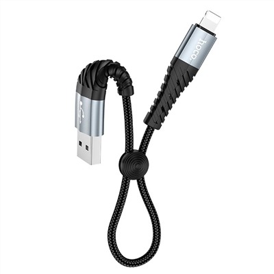 Кабель USB - Apple lightning Hoco X38 Cool Charging  25см 2,4A  (black)
