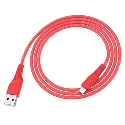 Кабель USB - micro USB Hoco X58 Airy silicone  100см 3A  (red)