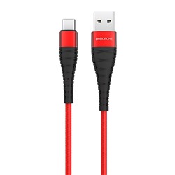 Кабель USB - Type-C Borofone BX32 Munificent  100см 3A  (red)