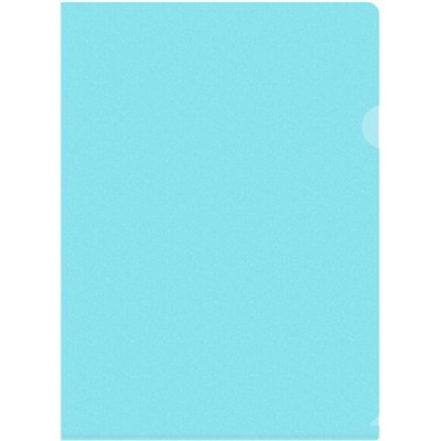 Папка-уголок (плотная) Pastel -EPAST/BLUE голубая 0.18мм (1481093) Бюрократ