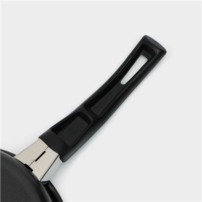 Сковорода Доляна Promo, d=16 см, пластиковая ручка, антипригарное покрытие, цвет чёрный