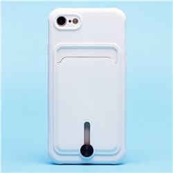 Чехол-накладка - SC304 с картхолдером для "Apple iPhone 7/iPhone 8/iPhone SE 2020" (white) (208666)