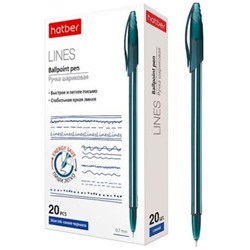 Ручка шариковая масляная Lines синяя 0.7мм (064509) Хатбер