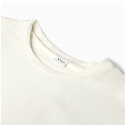 Футболка женская MINAKU OVERSIZE FIT, цвет экрю, размер 42