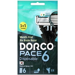 Бритва одноразовая Dorco PACE6 6 лезвий 4шт