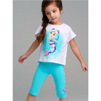 Брюки трикотажные для девочек (легинсы укороченные), 2 пары в комплекте