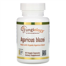 California Gold Nutrition, Агарик бразильский, с полным спектром, сертифицированный органический продукт, 90 растительных капсул