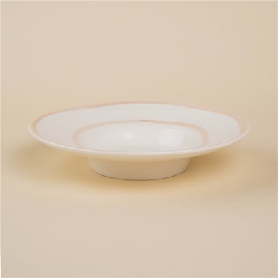 Тарелка для пасты SL Home «Гато», 170 мл, d=21 см, фарфор, белая