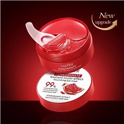 SADOER Омолаживающие гидрогелевые патчи от темных кругов под глазами с соком граната 60 шт