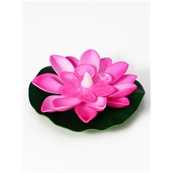 Садовый светильник для водоёмов «Лотос», 10×13×15 см, на батарейке, розовый