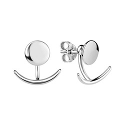 Серьги из серебра без вставки, Л-12160
