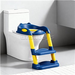 Детская накладка на унитаз со ступенькой (синий)