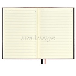 Ежедневник недатированный А5, 160 л., софт-тач розовый металлик (кожзам)