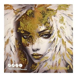 Альбом для зарисовок (скетчпад) 170х170 мм 40л твердая обложка "ДЕВУШКА" на склейке, белый офсет 120 г/м2 68263 Феникс